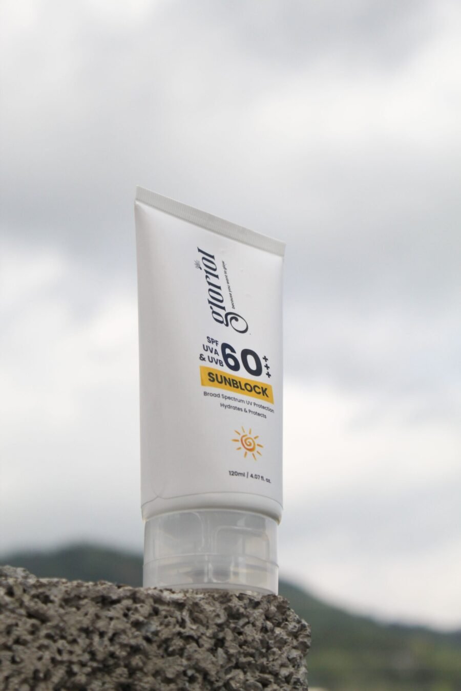 Gloriol SPF 60++ Sunblock – Broad Spectrum UVA & UVB Protection, 120ml
