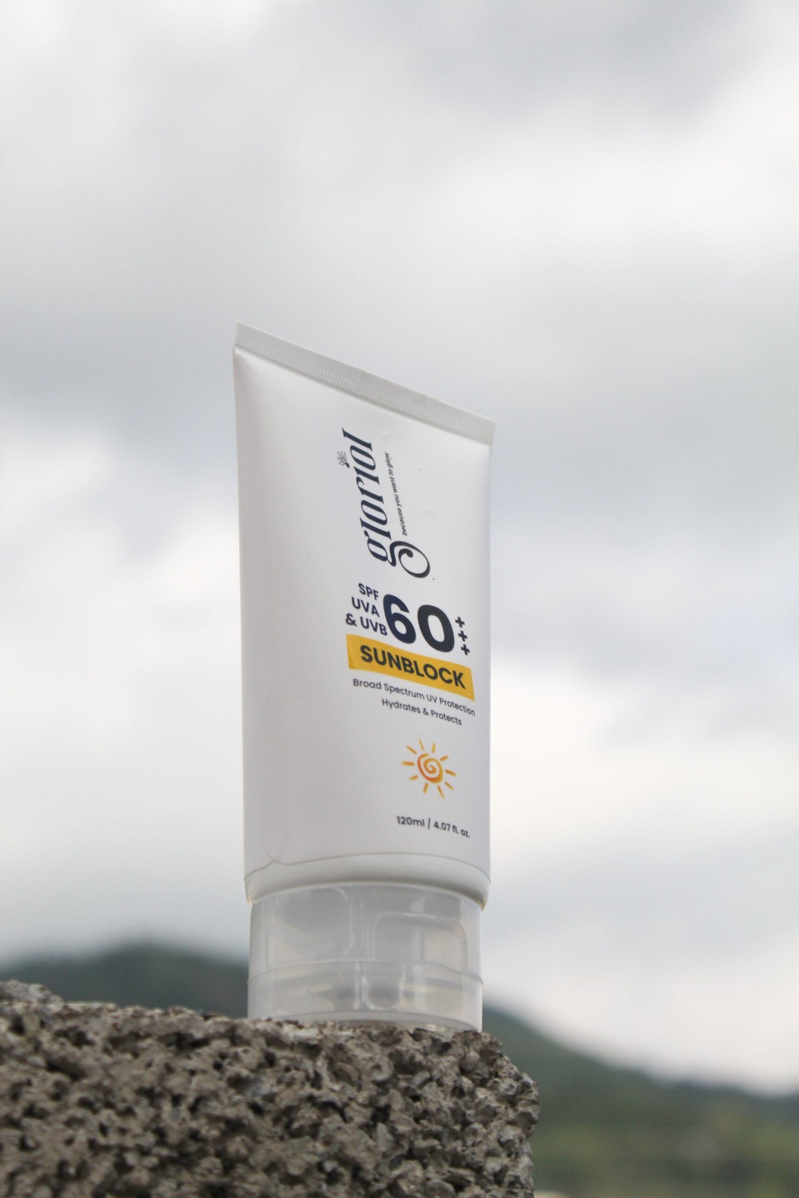 Gloriol SPF 60++ Sunblock – Broad Spectrum UVA & UVB Protection, 120ml